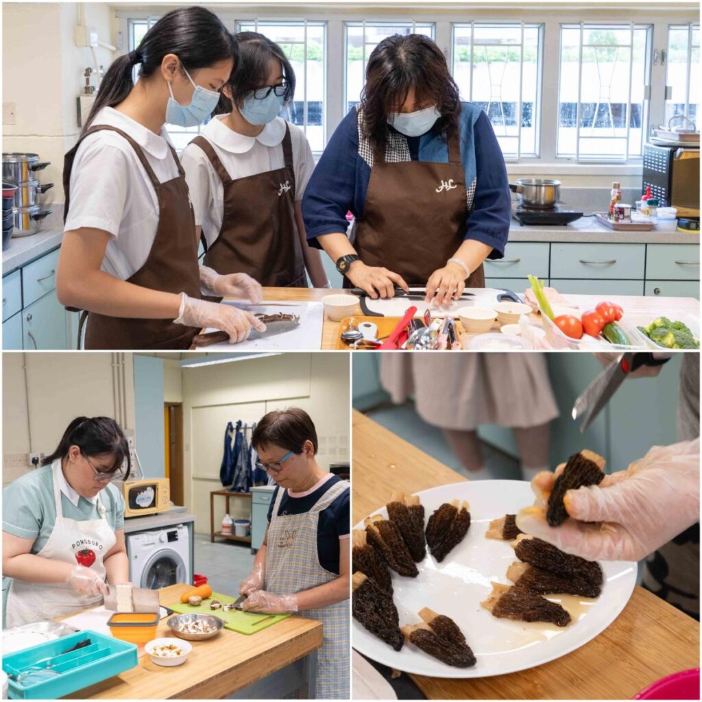 同學們在一小時內分秒必爭,將原本設計的食譜即場「還原」為美味食物(圖:Veggie 365)。
