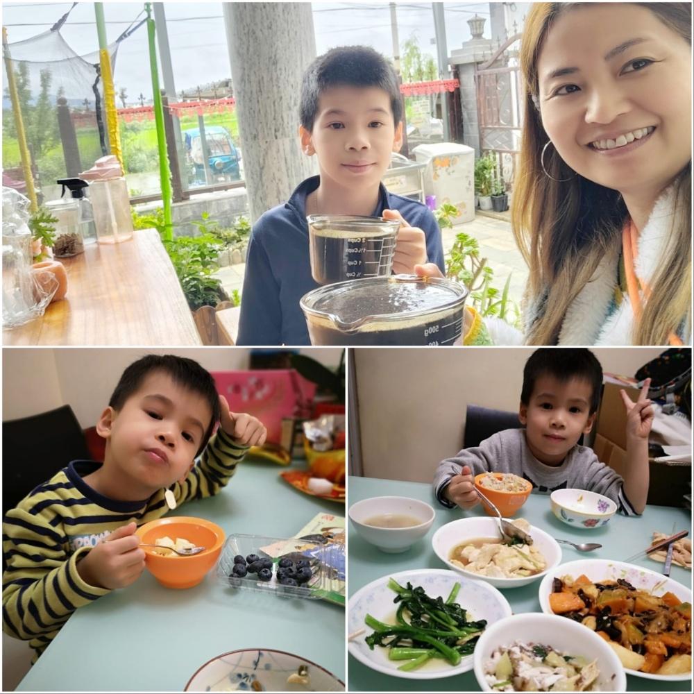 Clara和兒子一起茄素，她當年希望尋找更健康的素食方法，因此認識了生機素食（圖：受訪者提供）。