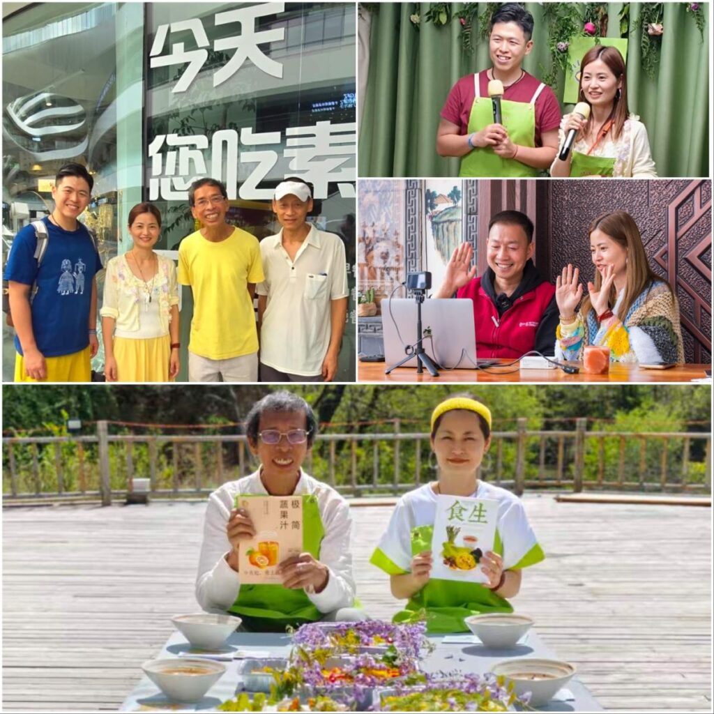Clara過去一年，夥拍「香港食生會」團隊舉辦了不少食生推廣活動，亦曾前往其他地方，與素食及食生廚師交流（圖：受訪者提供）。