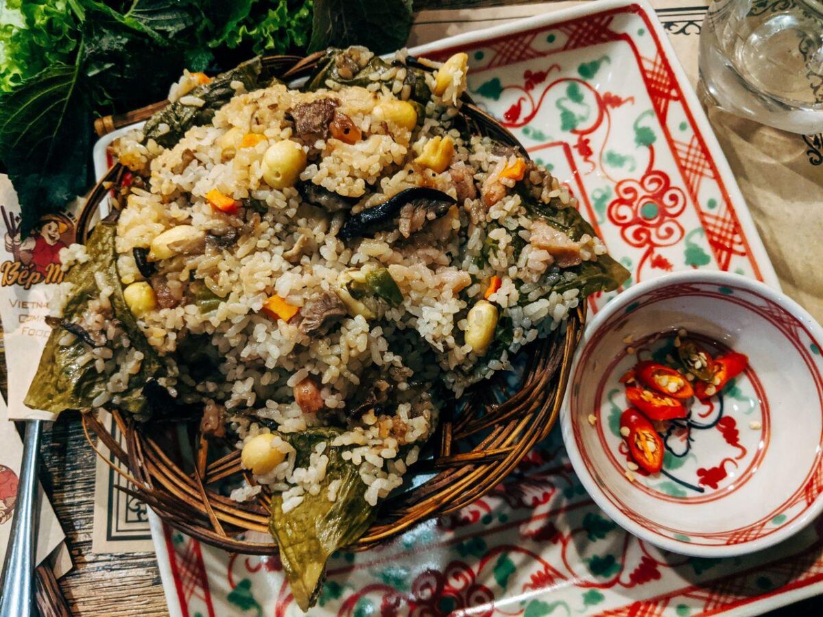 素鮮荷葉飯